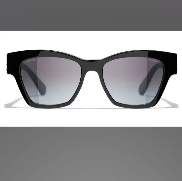 CHANEL SUNGLASSES CAT EYE BLACK CH5456 - Picture 3 of 16